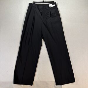 Uniqlo Pants Womens Size Large Pleated Black Trousers Retro Office Career Siren
